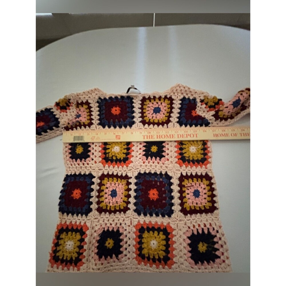 English Factory Saturday Sweater Boho Crochet Vintage Style Top Women's Small - Picture 7 of 13